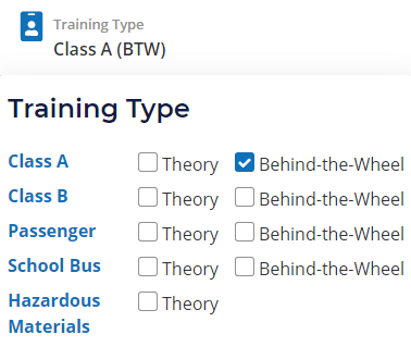TPR Training Type